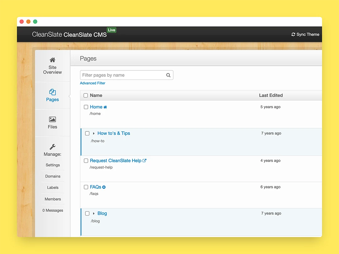 CleanSlate CMS
